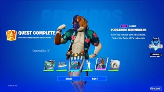 Fortnite Complete Page 1 Purradise Meowscles Quests - How to unlock  Purradise Meowscles Skin