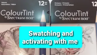 Swatching and activating the 24 ColourTint coloured Pencils by Spectrum noir - Adult colouring