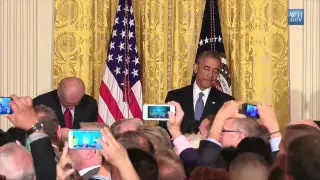 Obama shuts down White House heckler saying 'You're in my house'