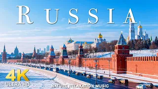 FLYING OVER RUSSIA (4K UHD) - Relaxing Music Along With Beautiful Nature Videos - 4K LIVE VIDEO UHD