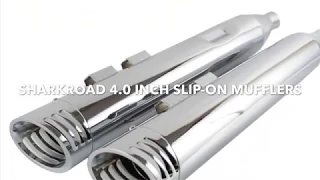 SHARKROAD 4.0-INCH SLIP-ON MUFFLERS HDMF-409520CC