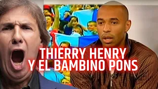 ThierrY Henry mirando sus goles relatados por Bambino Pons #FoxSports