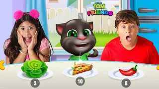 Maria Clara e JP se divertem com o novo jogo Meu Talking Tom: Amigos
