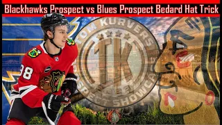 Blackhawks vs Blues Prospect Showcase Bedard Gets a Hat Trick