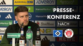 Die Pressekonferenz nach dem Spiel beim Hamburger SV