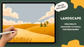 You Can Draw This Amazing Landscape in Procreate | Simple Nature Art for Beginners | Tutorial