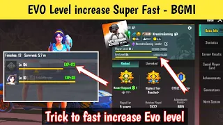 How to increase evo level in bgmi 2023 | how to increase tdm level in bgmi | increase evo level bgmi