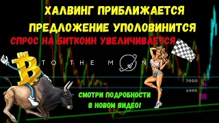 Киты накапливают #Bitcoin. Халвинг #BTC сократит предложение в 2 раза! Прогноз и анализ Биткоина.