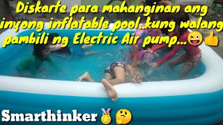 DIY inflatable balloons pool Paano lagyan ng hangin kung walang electric pump..(Smart thinking)