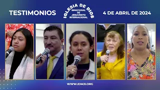 Testimonios 4 de abril, 2024 - Iglesia de Dios Ministerial de Jesucristo Internacional #IDMJI