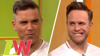 Robbie Williams Forced to Sing Olly Murs Hit as Forfeit for Losing Penalty Shootout | Loose Women