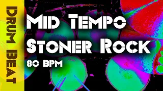 Mid Tempo Stoner Rock Drum Track - 80 BPM