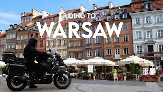 Motorcycle Adventure POLAND - Night Ride Through Warsaw City Centre!