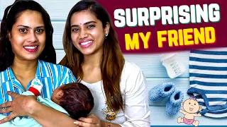 Surprising My Friend 😍பாண்டவர் இல்லம் Roshni | Welcoming The Newborn 👶 | Aarthi Subash Vlogs