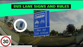 Bus Lane Signs And Rules