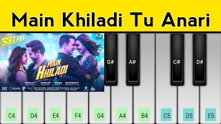 Main Khiladi Tu Anari Piano Tutorial | Stylish Piano Tutorial