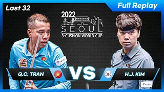 Last 32 - Quyet Chien TRAN vs Haeng Jik KIM (Seoul World Cup 3-Cushion 2022)