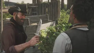 RDR2 - Arthur explaining the electric chair to a murderer is hilarious, yet so terrifying