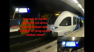 mee met de eerste nachttrein van arriva vanaf Groningen naar Schiphol en wat random reizen