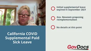 California COVID Supplemental Paid Sick Leave