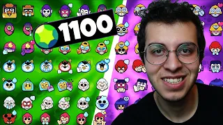 OYUNDAKİ PİNLERİN HEPSİNİ ALDIM #2 (1100 TAŞ) !! BRAWL STARS