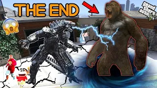 GTA 5 | THE END GODZILLA Vs KINGKONG with SHINCHAN and FRANKLIN in GTA 5