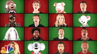 Jimmy Fallon, Paul McCartney and "Sing" Cast Perform "Wonderful Christmastime" (A Cappella)