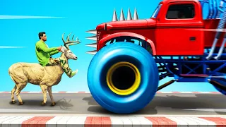 Deer vs. MONSTER TRUCK! (GTA 5)