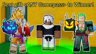 Highest Fruit You Spin Gets ANY GAMEPASS.. (Blox Fruits)