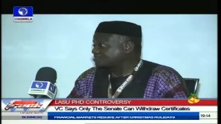 LASU VC Reacts To University's PHD Controversy