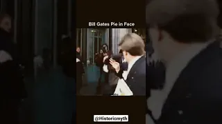 Bill Gates gets 🎂"attacked" in Belgium, 1999. | #billgates #pie #fyp #funny #history #viral #shorts