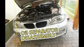 Oil separator CCV PCV dissasembly N46/N42 BMW e87 120i Intake Manifold Removal