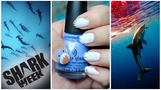 DIY Shark Bite Nail Tutorial * Shark Week* | Mani Monday