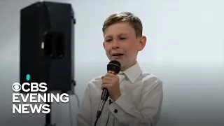 Emotional 9-year-old steals the show at sister's wedding