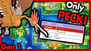 Can I Beat Pokemon Red with ONLY PECK? 🔴 Pokemon Challenges ► NO ITEMS IN BATTLE