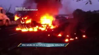 Noticieros Televisa Veracruz - Accidente en autopista deja 1 muerto y 3 heridos