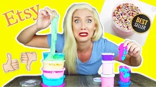 I BOUGHT THE FIRST 7 SLIMES ETSY RECOMMENDED ME! FAMOUS SLIME STORE SLIME SMOOTHIE! | NICOLE SKYES