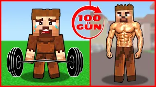 ARDA 100 GÜN BOYUNCA KAS YAPTI! 💪😎 - Minecraft