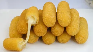 Have potato at home? This mozzarella cheese potato croquette recipe tastes good and easy