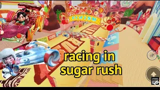 Racing in Sugar Rush again (roblox)