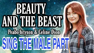 Beauty and the Beast Celine Dion and Peabo Bryson Karaoke Cover Female Part only