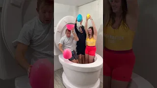 Surprise Egg Challenge in Giant Toilet with HUGE Prize #shorts