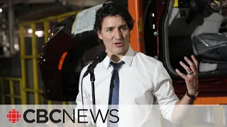 Trudeau contrasts his approach with 'negative' style of Poilievre during auto plant visit