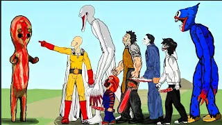 SCP 173 vs scp 096, Saitama, Michael, Leatherface, huggy wuggy, Chucky, Jeff the killer |EPIC BATTLE