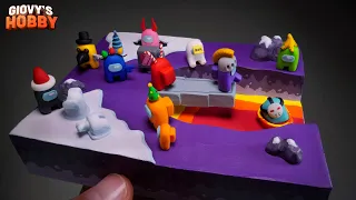 Making AMONG US ➤ Miniature Diorama: Polus Map ★ Polymer Clay Sculpture