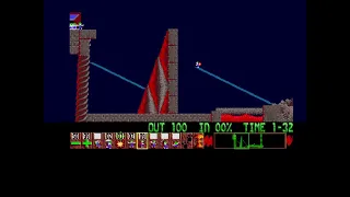 Lemmings Taxing Level 16 Walkthrough Amiga