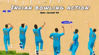Team india bowling action in real cricket 24 || iam sravan ||