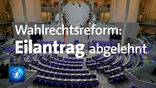 Bundesverfassungsgericht: Eilantrag gegen Wahlrechtsreform abgelehnt