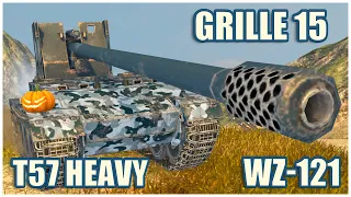 Grille 15 RA1DER, T57 Heavy & WZ-121 • WoT Blitz Gameplay
