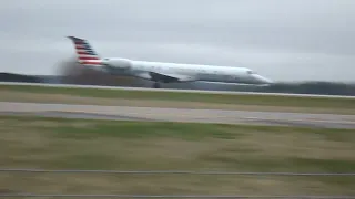 American Eagle Embraer ERJ 145 Landing at Manchester Boston Regional Airport 5/1/24